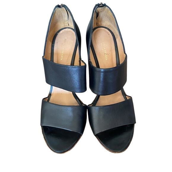 Bottega Veneta Black Leather Strap Zipper Heeled Sandal Heels size 39 size 9 - Picture 2 of 14
